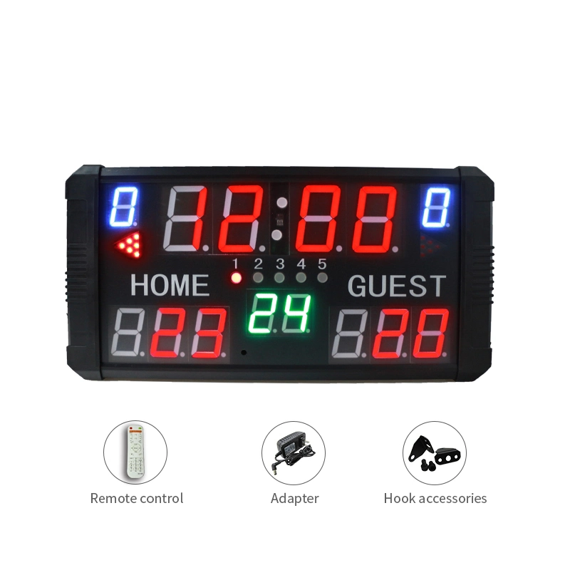 Home/Guest Score LED Basketball Portable Electronic Scoreboard Remote Control Digital Scoreboard