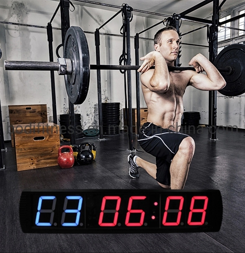 Hot Sell Flat Digital Gym Timer Crosfit LED Power Timer 6 Digits Digital Gym Timer