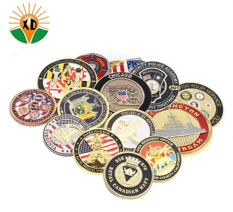 Case Holder Rubber Mat Gold Silver Double Plating High Quality Customized Navy Military Custom Logo China Manufacturer 3D Zinc Alloy Challenge Coin