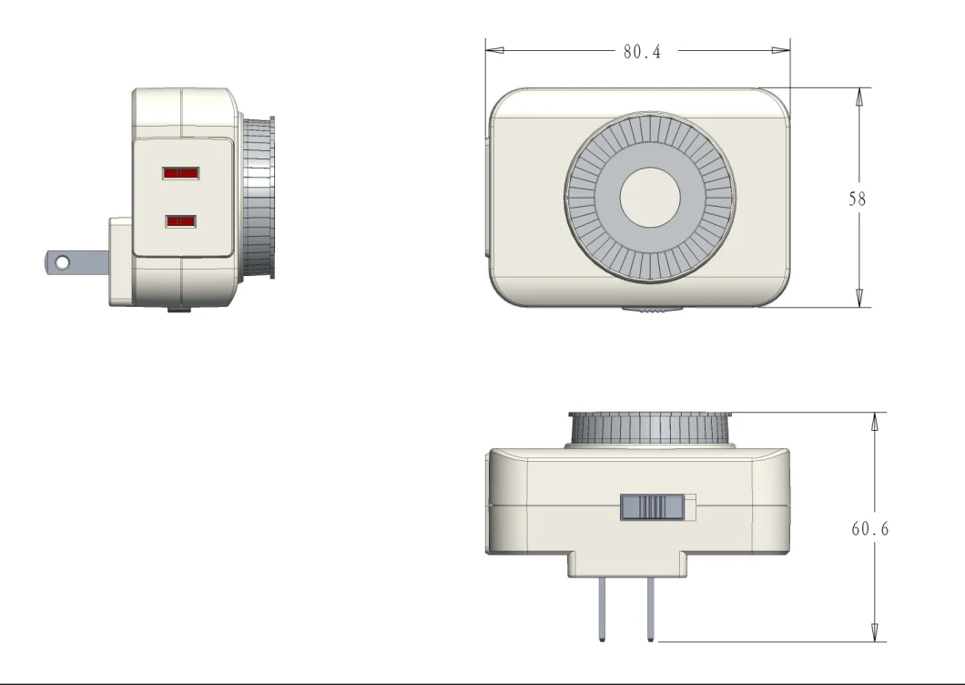 USA 12A Countdown Timer Switch, Timer Socket