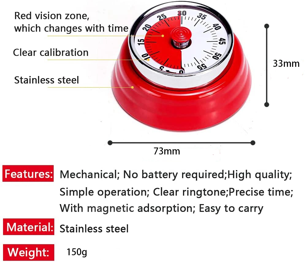 Hot Sale Colorful Mechanical Kitchen Timer