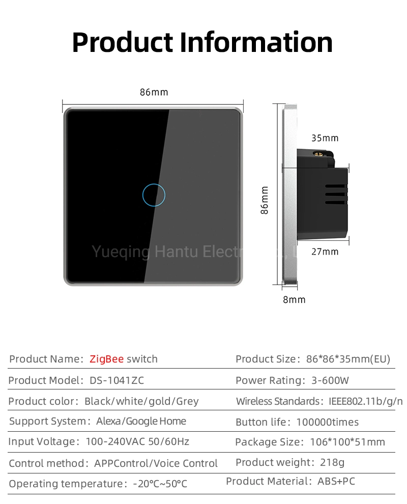 2023 New Design Switch Set The Scheduled / Countdown Timer to Turn on / off at The Specified Time Smart Zigbee Wall Switch Single Fire Line Use No Need Capacity