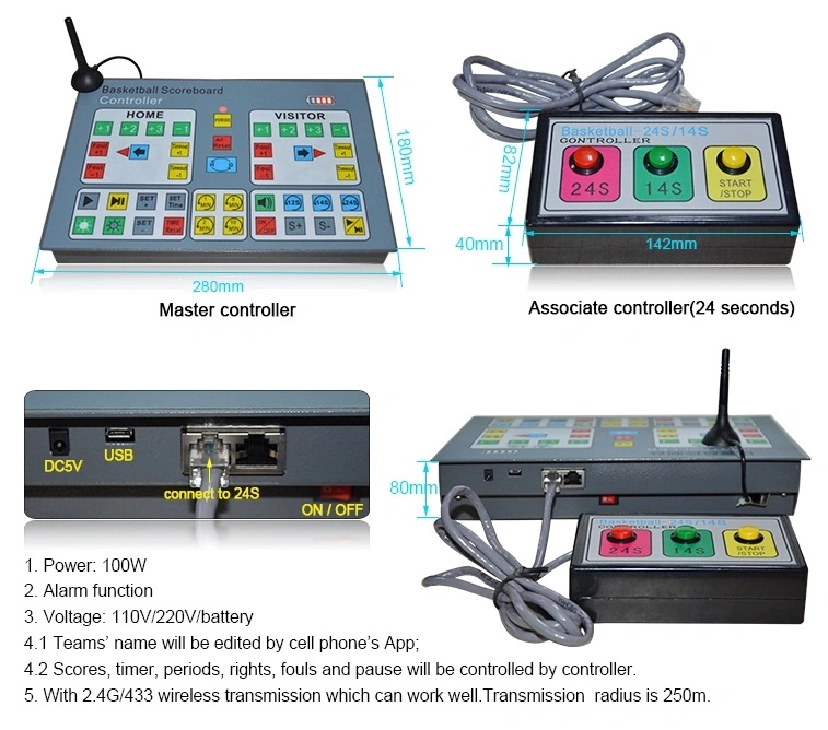 Outdoor Electronic Digital Baketball 24 Seconds LED Scoreboard