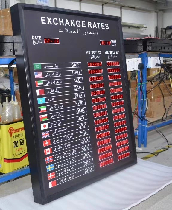 Foreign Exchange Rate LED Display Board, Score Board, LED Gas Price Display Board