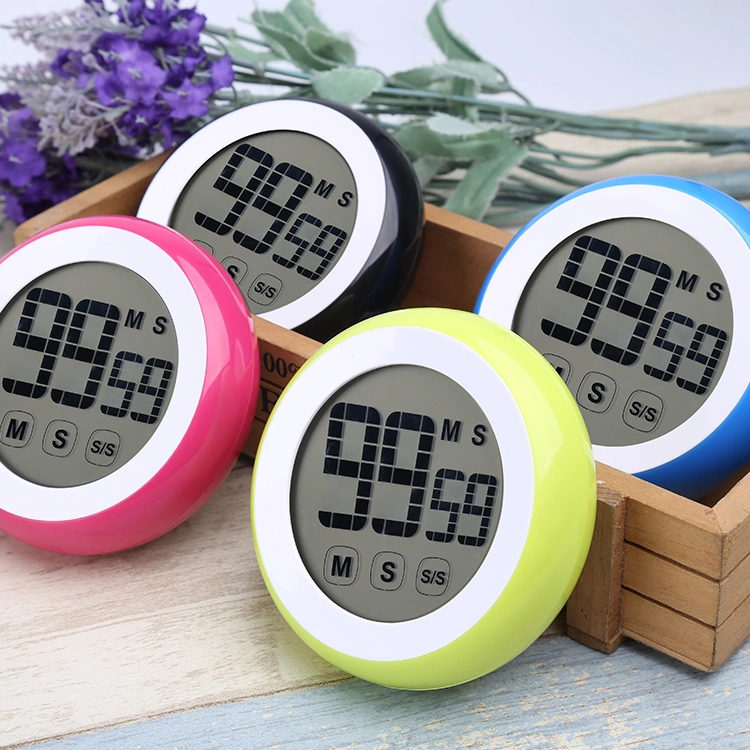 Factory Colorful Round Digital Kitchen Countdown Timer