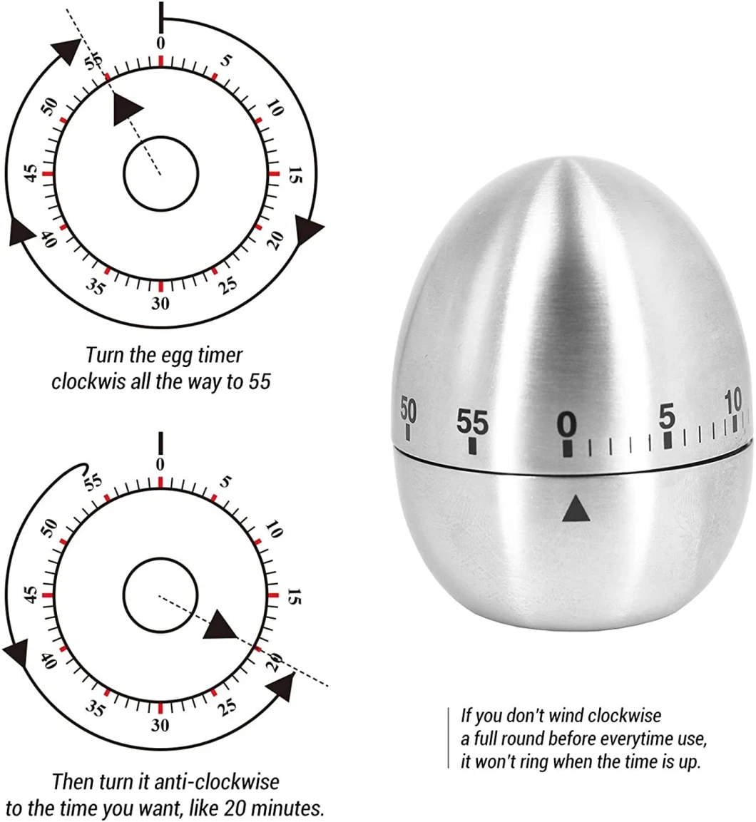 Hot Sale Egg Cute Mechanical Kitchen Timer