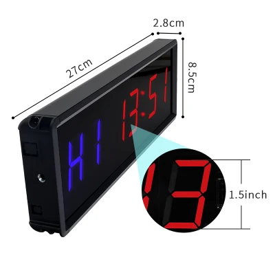 Digital LED Wall Mounting Fitness Training Gym Crossfit Timer Clock